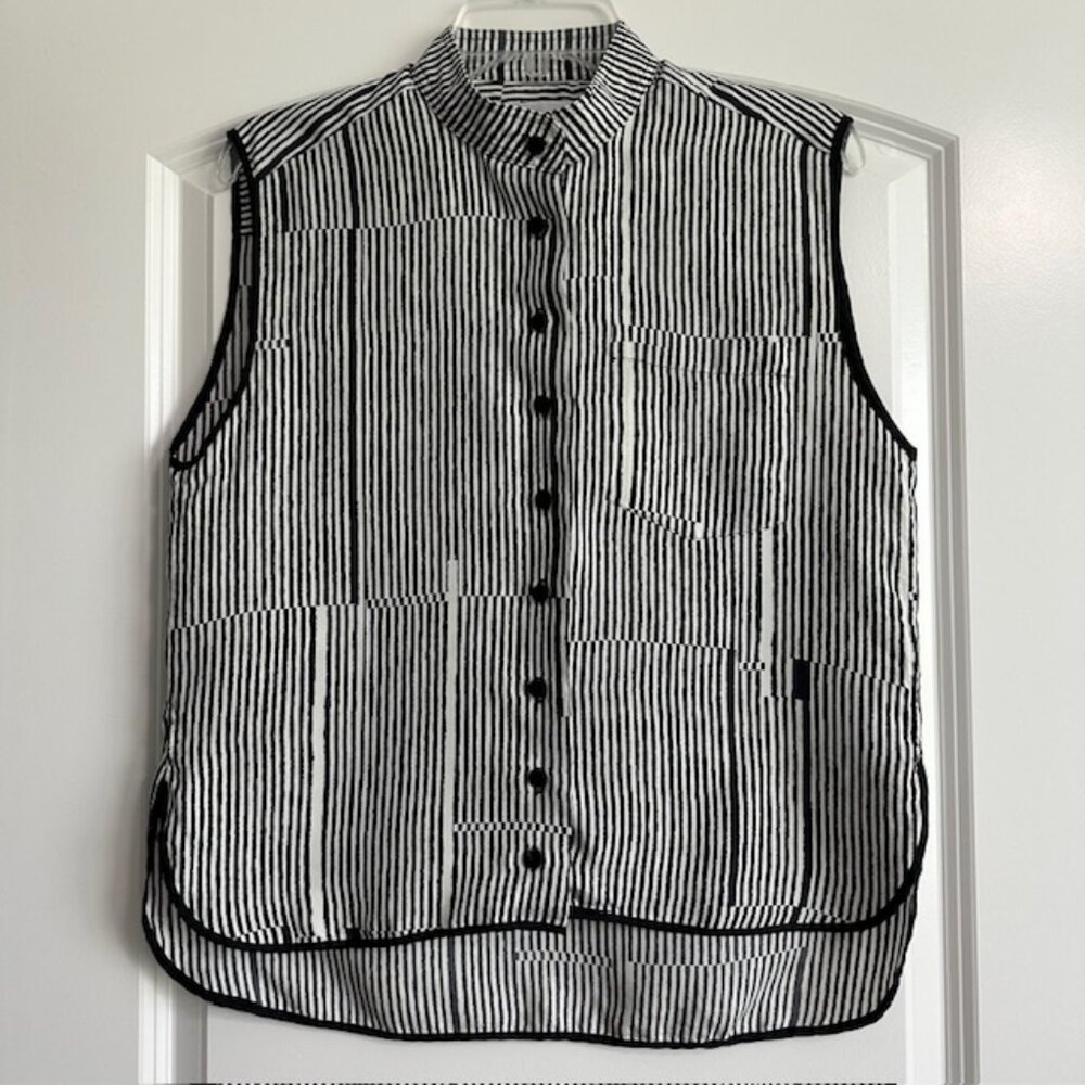 CARVEN Women's 100% Sleeveless Silk Blouse